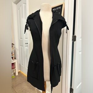 Joseph Ribkoff long vest with hoodie